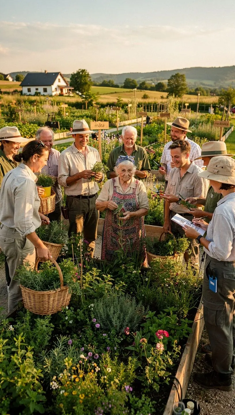 Tradičná slovenská čajová súprava ozdobená folklórnymi motívmi.